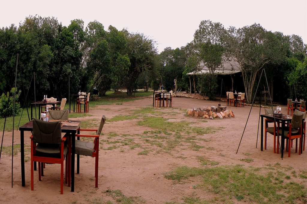 Camp fire section view at Bush Lodge, Queen Elizabeth National Park