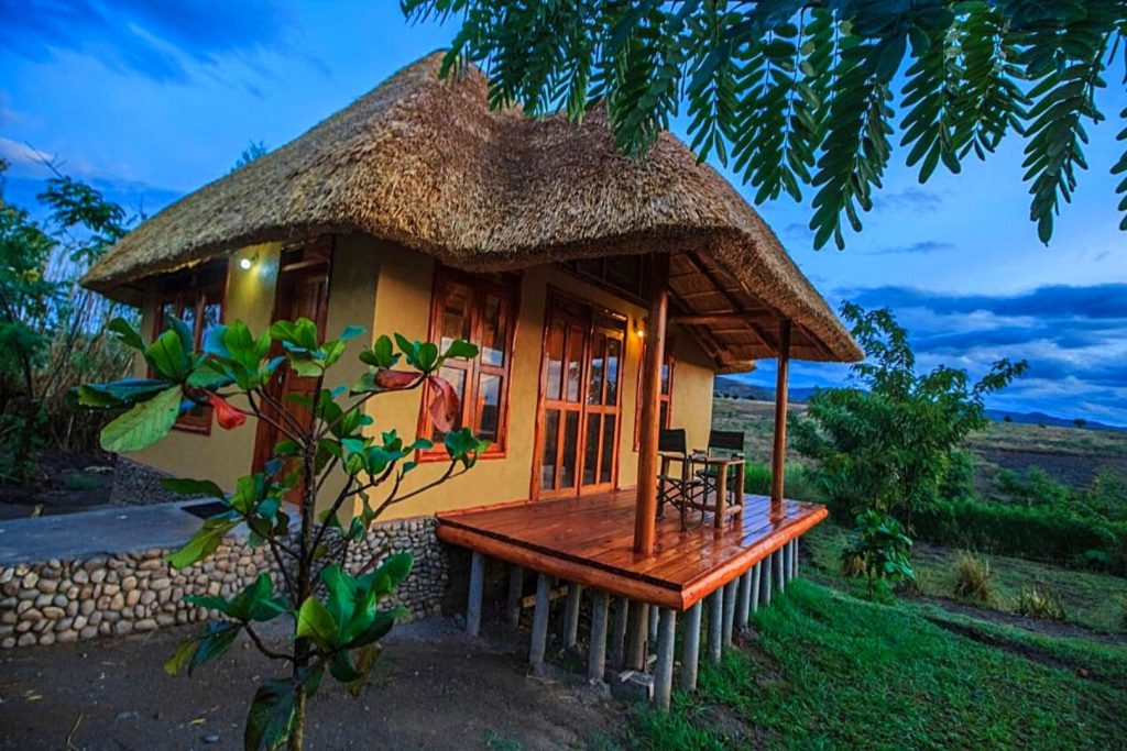 A view of one of the cottages at Wild Tracks Overland Camp, Queen Elizabeth National Park